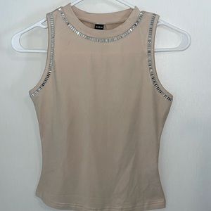 Gorgeous gems 💎 biege top